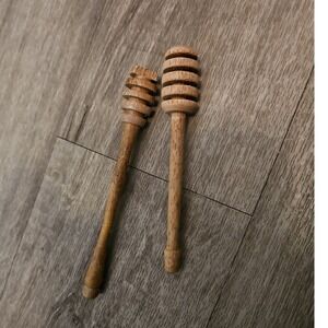 Honey Dipper Sticks Wooden Honeycomb‎ Swizzle Server Drizzler 2 Piece